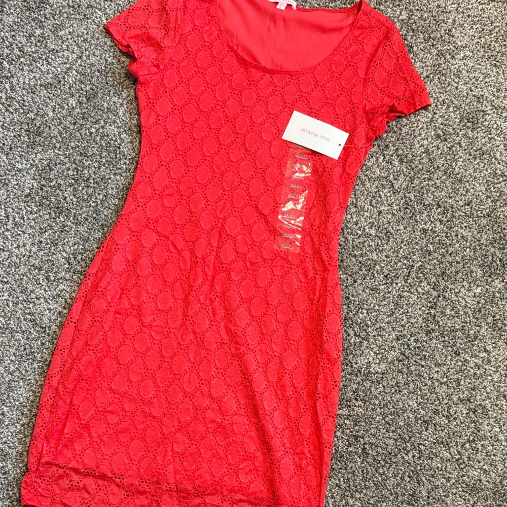 Isaac Mizrahi Coral Lace Dress